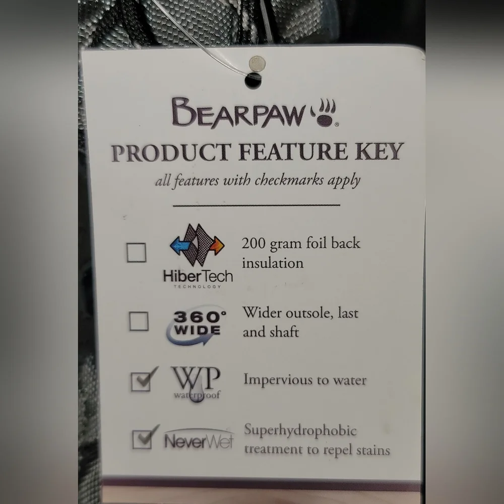 NWT BearPaw Waterproof Marina Gray Snow Boots Size 2 - Picture 7 of 9